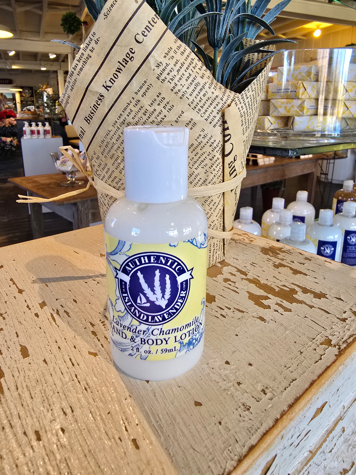 Lavender Chamomile Mini Lotion travel-size bottle