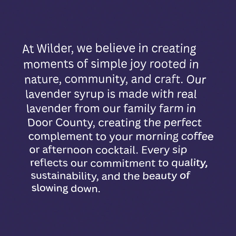 Wilder Lavender Simple Syrup, 375mL (1 Count)