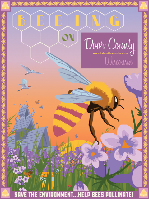 Beeing Washington Island Poster from Island Lavender