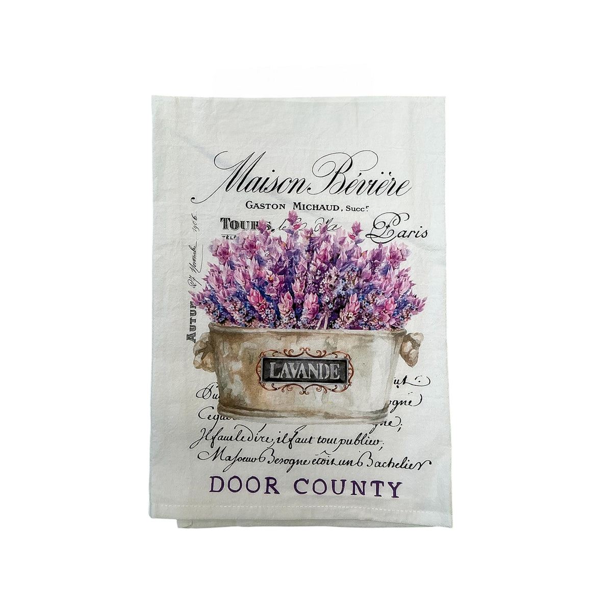 Door County Vintage French Lavender Paris Terry Cloth from Island Lavender