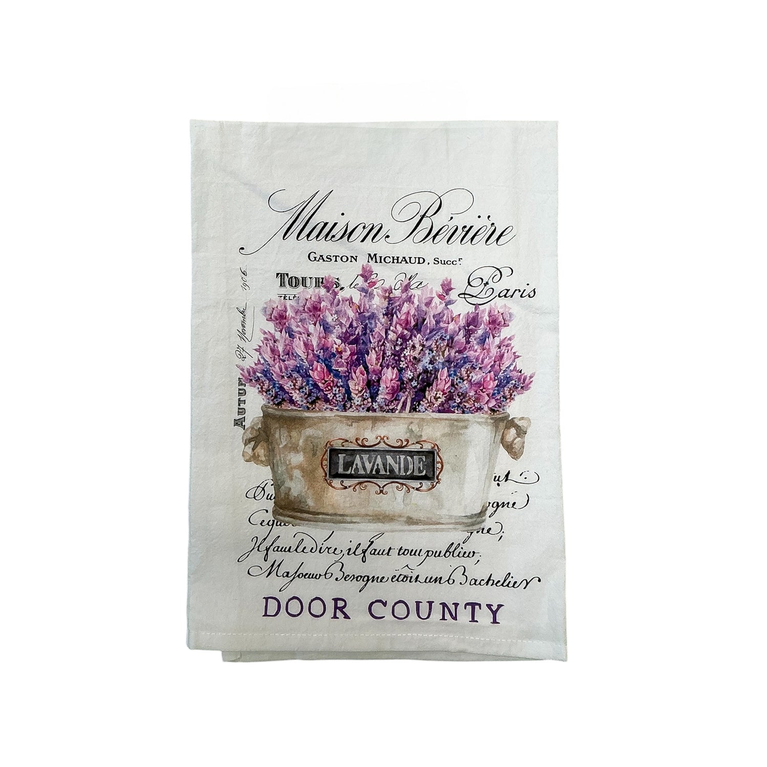 Door County Vintage French Lavender Paris Terry Cloth
