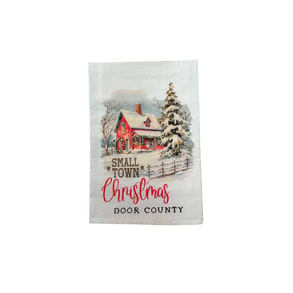 Door County Small Town Christmas Terry Towel from Island Lavender