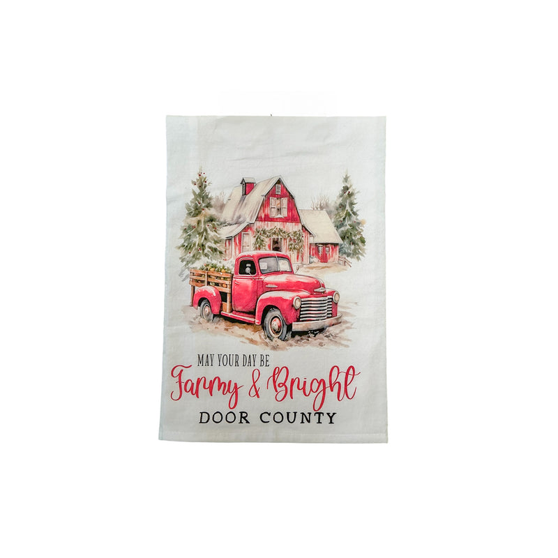 Door County Farmy & Bright Christmas Terry Towel