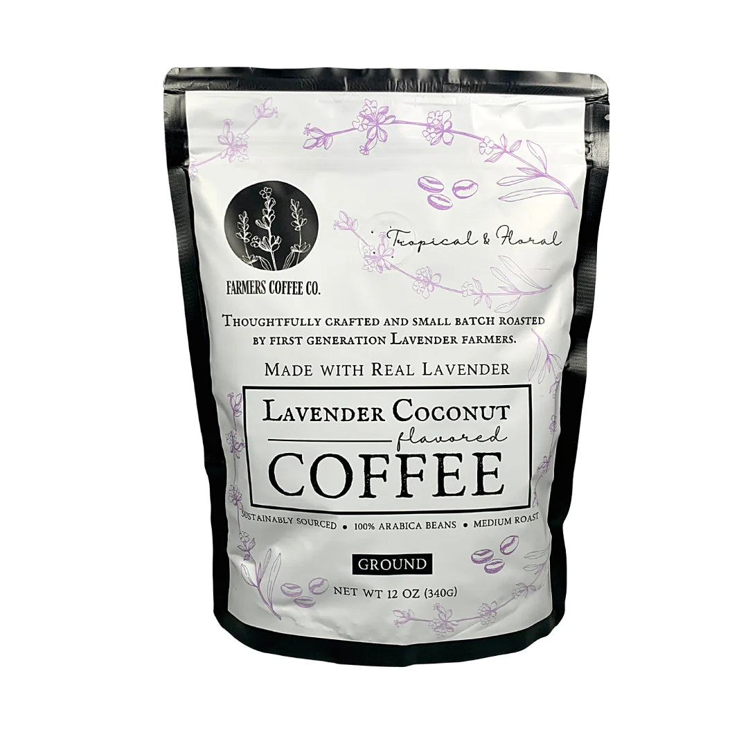 Lavender Coconut Flavored Coffee Front