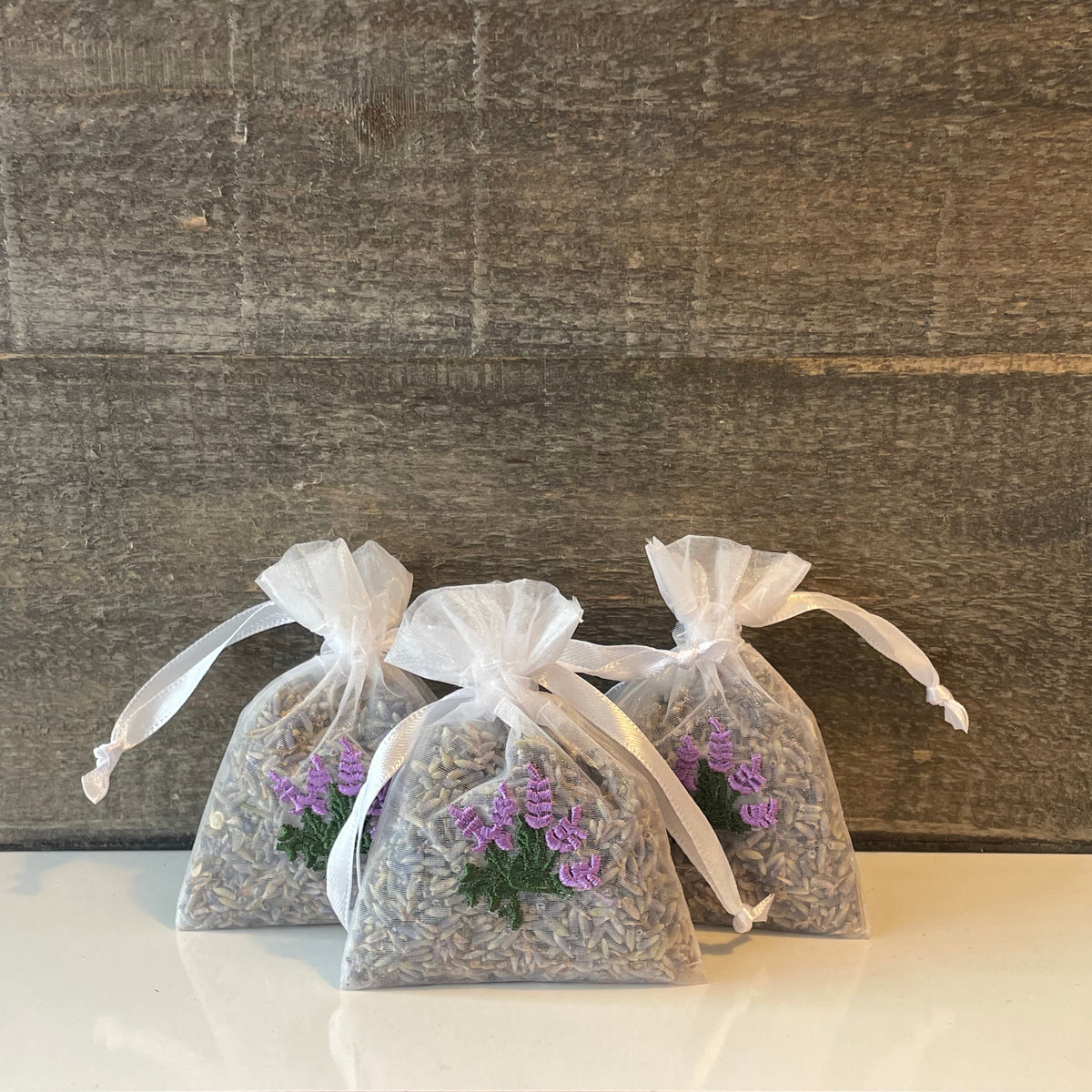 Mini Organza Sachet with Flowers from Island Lavender